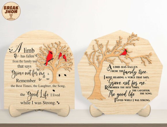 A Limb Has Fallen Memorial SVG for Laser Cutting Stands