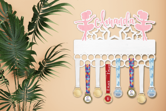 Ballerina Medal Holder Laser Cut SVG for Stands