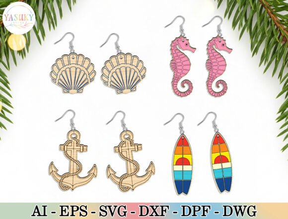 Beach Earrings SVG Bundle Review