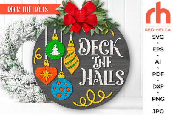 Deck the Halls SVG, Xmas Door Hunger DXF Review