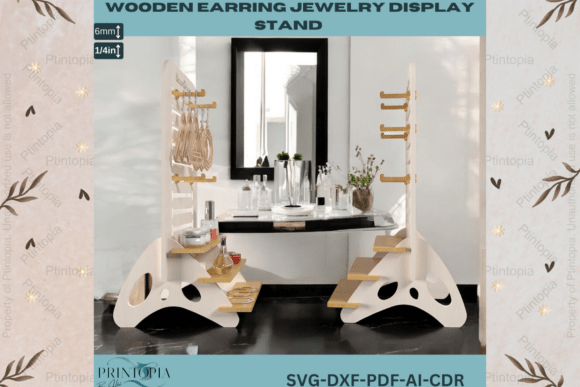 Earring Display Stand 208: Laser Cutting Organizers for Editorial Design