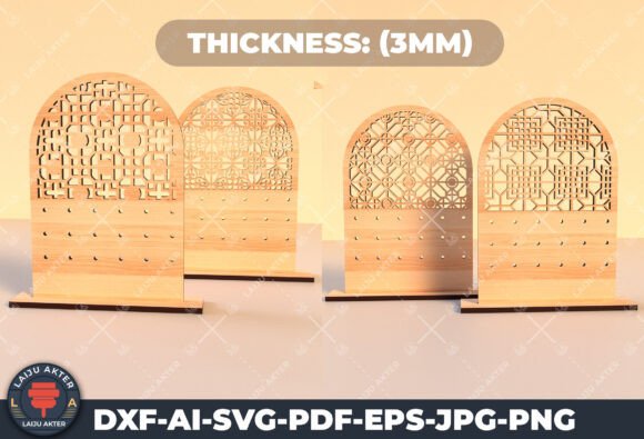 Earring Holders Set of SVG Laser Cut 01 for Stands