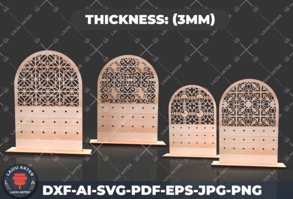 Earring Holders Set of SVG Laser Cut 02 for Stands