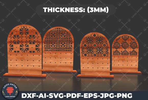 Earring Holders Set of SVG Laser Cut 03 Review