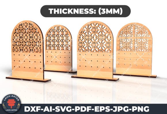 Earring Holders Set of SVG Laser Cut 04 for Stands