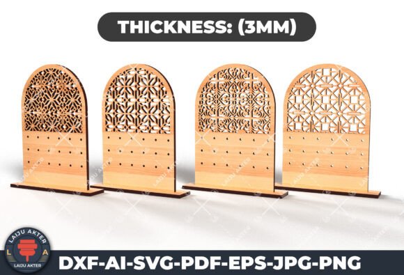 Earring Holders Set of SVG Laser Cut 05 for Stands