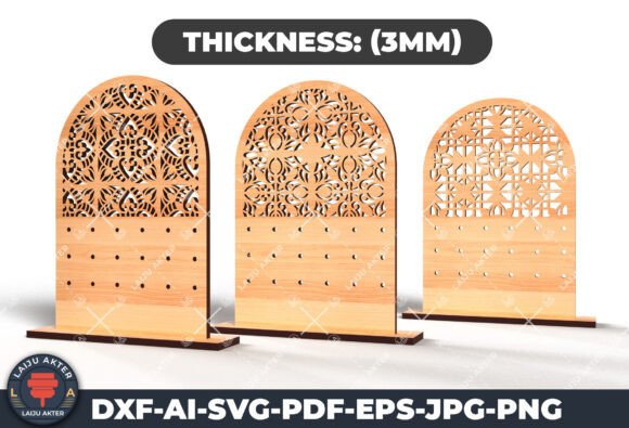 Earring Holders Set of SVG Laser Cut 06