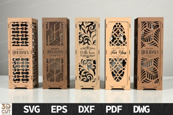 Holiday Wine Box Bundle SVG Laser Cut Review