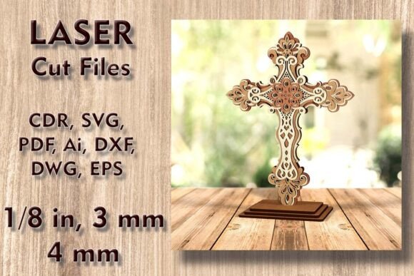 Laser Cutting Ornaments: Cross Laser Cut Files Christian Decor Review