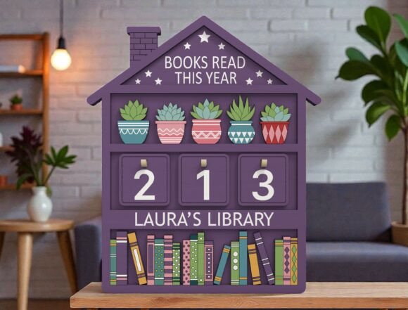 Personalized Reading Tracker Standee Svg: Laser Cutting and Other Home Decor Review