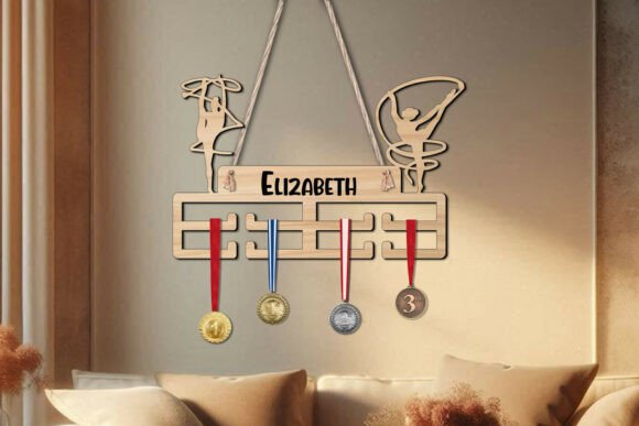Rhythmic Gymnastic Ribbon SVG Women: Laser Cutting Stands for Digital Publishing
