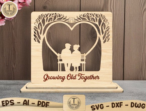 Romantic Wood Cut File Decor for Laser Cutting and Home Decor