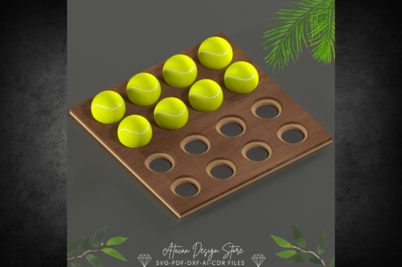 Tennis Ball Display Stand SVG for Laser Cutting & Other Art Amp