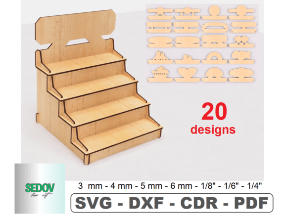 Trading Market Shelf with Sign Laser Cut for Stands