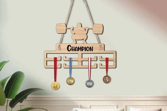 Weightlifting Man SVG Medal Hanger Sport Review